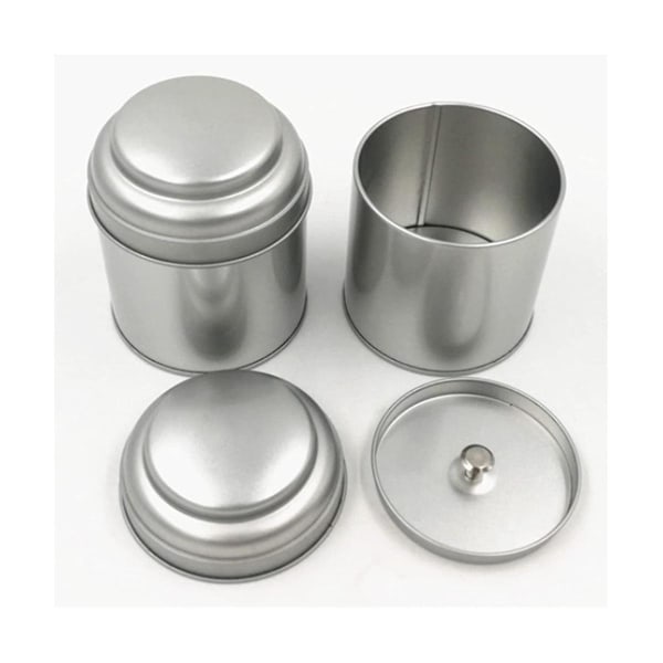 12 stk Teboks med lufttett dobbel lokk 8oz Rundt Tin Can Box Liten Kjøkken Teboks L