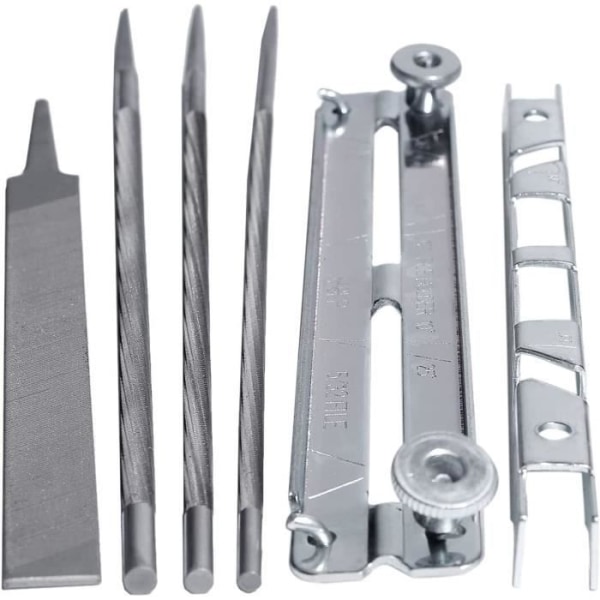 8-pack Kedje-Adapterfilset i Stål, Slipfil-Adapterverktygssats Kompatibel med Slipning