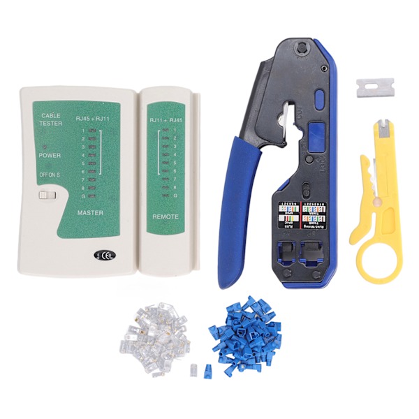 RJ45 Crimping Tool Kit Terminal Crimper Wire Terminals Crimping Tool for Cat5 Cat6 Straight Through Connectors