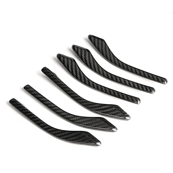 6 st kolfiber sidoluftsutsläppsskydd för Maserati Ghibli 2013-2020