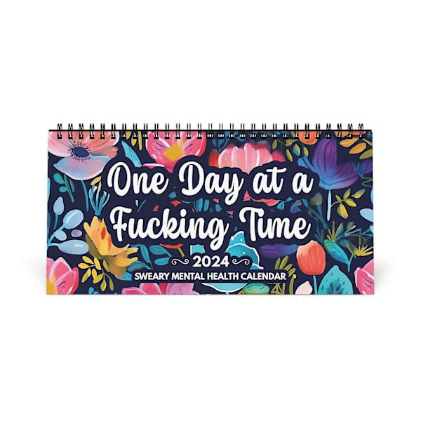 2024 Morsom mental helsekalender, månedskalender, hengende kalender, månedsplanlegger, årlig kalenderplanlegging med sverige bekreftelser -ES B