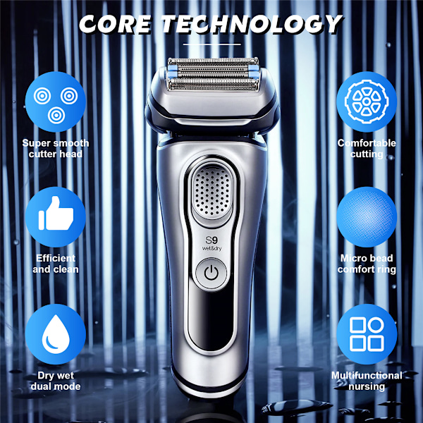 Erstatningsfoliekutterhode Barberhode Barberblader for Braun Series 9 92S 92M Elektrisk Barbermaskin Erstatningshode