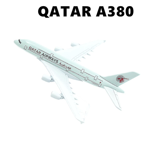 1:400 Flygplan Boeing Airbus Flygplansmodell Die-Cast Miniatyr Leksaker för Barn Julgåva Pojke -ES QATAR A380