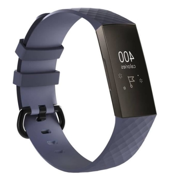 (S) Udskiftningssportsrem i silikone til Fitbit Charge 3 Fitness Activity 3 - Grå