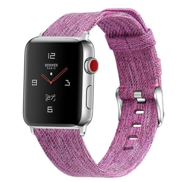 Tummanvioletti kellohihna Canvas-kellohihna Vaihto Apple Watch IWatch 1/2/3/4:lle