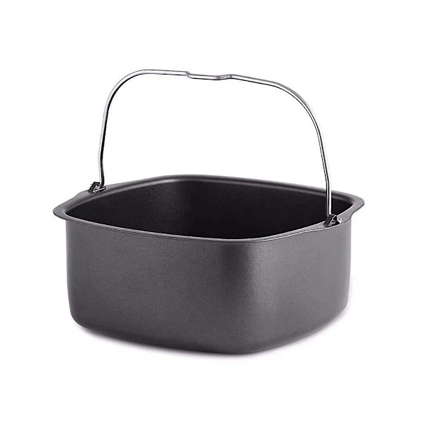 Kvadratisk Non-Stick Kageform Bagebakke Panderistning Højtemperaturbestandig Rustfri Kurv Bak black