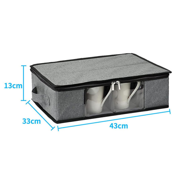 Mugg och kopp box, kaffemugg organizer tekopp behållare, glas mugg bröstet case med avdelare