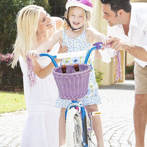 21*17*16 cm børneflet cykel indkøbskurv til børn drenge piger cykel cykel pink