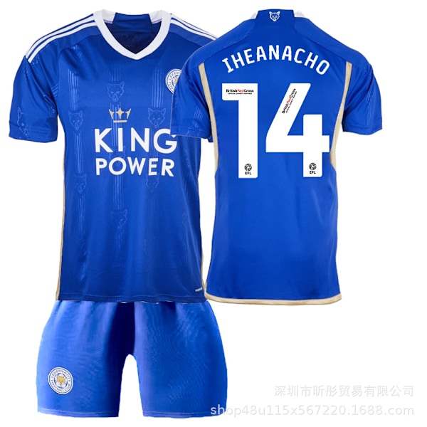 2023 Leicester City hemmatröja fotbollströja - Iheanacho XS(160-165cm)