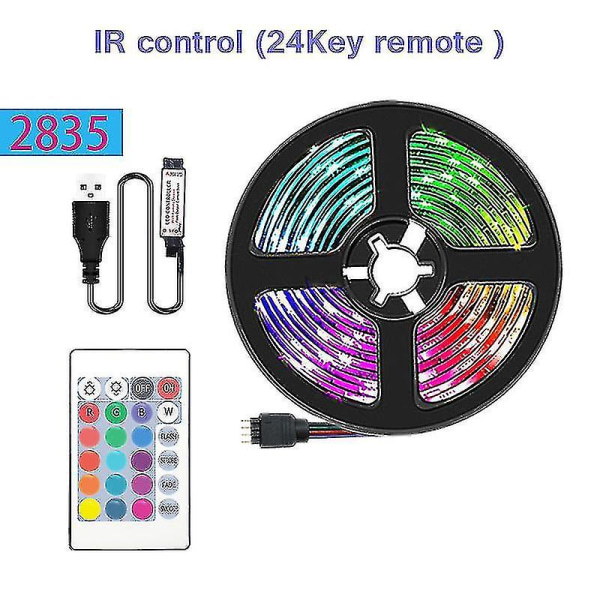 20m LED-lys Bluetooth RGB-lys LED-stripe med 44-knappers fjernkontroll Musikk-synkronisering Fargeskiftende LED-stemningsstripe Fule53 -ES 25M Full Set 2835 24key IR plug