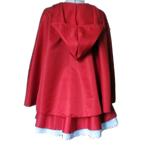 Deluxe Voksen Lille Rødhette Kostyme med Kappe - Størrelse XS-6XL - Kvinne Forkledning Halloween Fest Prinsesse Fint Antrekk XL-Red Riding Hood