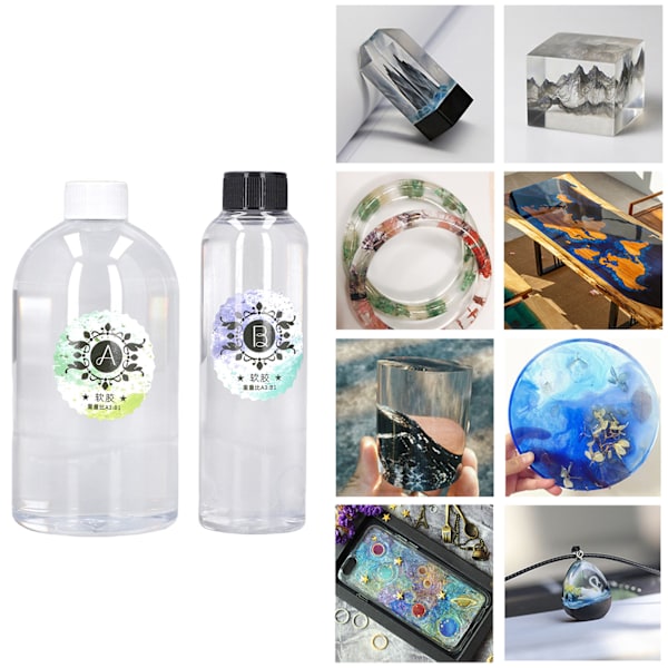 Epoxy AB-lim, høyt transparent, vannbasert, selvavskummende, krystallklart lim for industrien