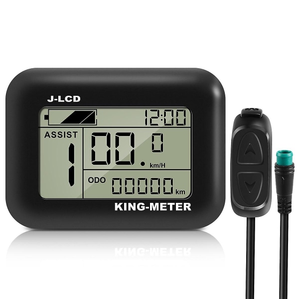 King-meter J-lcd Display Elektrisk Sykkel Instrument Monitor E-sykkel Speeder Panel Led Tft Kit Black