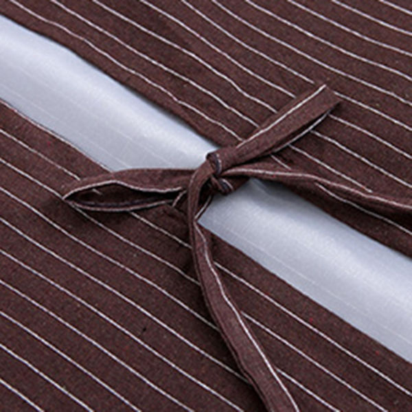 Långärmad förkläde Hudvänligt med fickor Polyester Bomull Damkläder Arbetskläder För Matlagning Wine Red