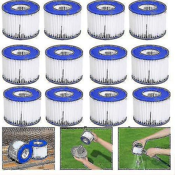 Kompatibel med Way Lay-z-spa Filter Vi Cartrid Badtunna Pooltillbehör 12 Count -HG
