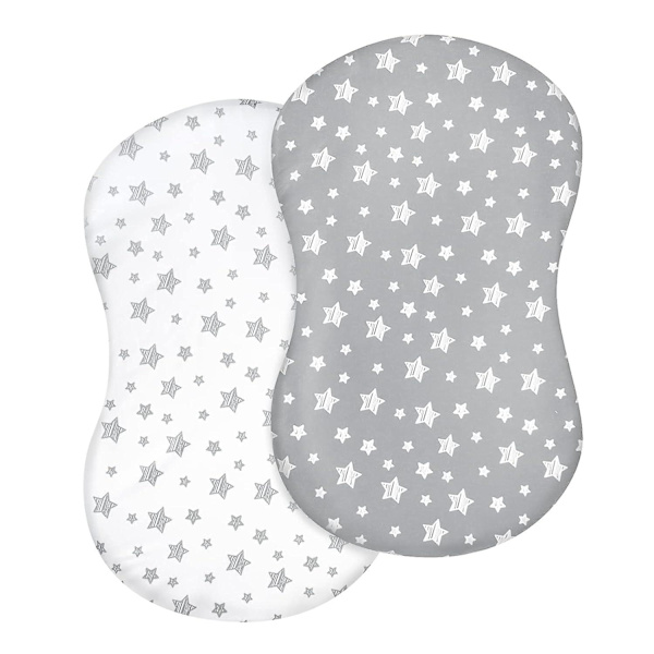 Bassinet Lakener 2-pak, Passer Til Halo Bassinet Swivel Sleeper, Universal Lakener Til Rektangulær, Oval, Timeglasformet Bassinet Madras, Fleksibel Til Forskellige
