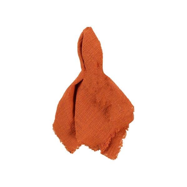 Bomullsplacering Dekorativ Tvättbar Mjuk Återanvändbar Matsal Rustik Gasväv Näsduk Tekanna Handduk för Present-Orange unikt värde
