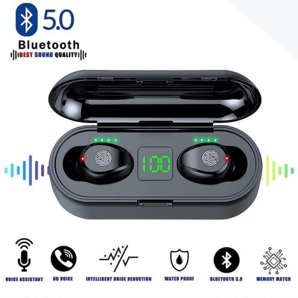 Langattomat kuulokkeet 140 tunnin soittoajalla, Bluetooth 5.0 kuulokkeet mikrofonilla, Hifi-stereo, melunvaimennus [p459]