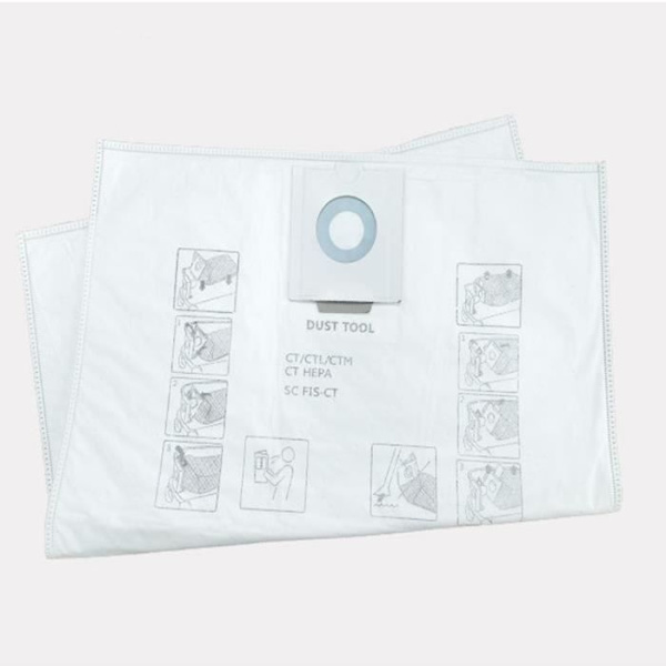 1 ST Dammuppsamlingspåse för Festool CT36E CT CTM26 Tillbehör non-woven dammpåse