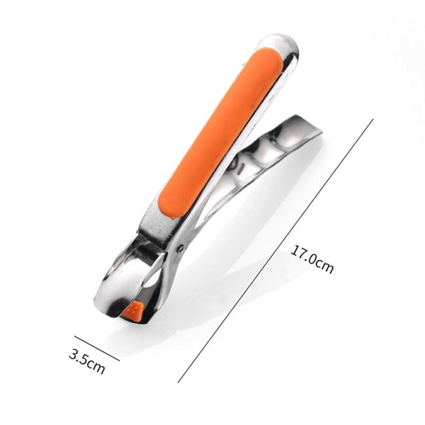 Gripper Clips Tång kompatibel med att lyfta varma tallrikar Skål Grytpanna Tallrik från mikrovågsugn, rostfritt stål, kökstång, 1 st -ES orange