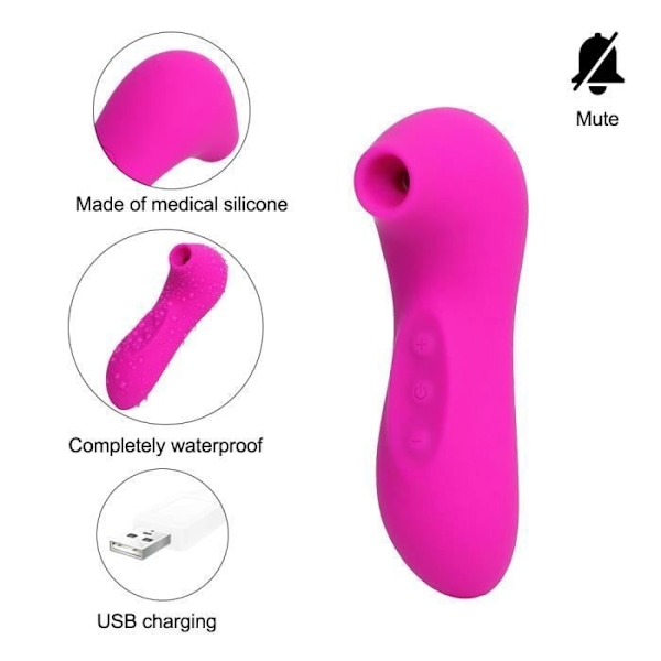 Vibrator - Billig - Klitorisstimulator - Medicinsk Silikone - Pink - Vibrerende