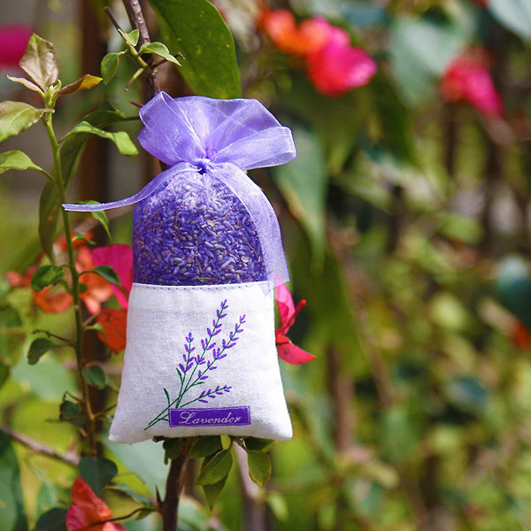 50 st Tomma lavendelpåsar Blomtryck Doftpåse Påsar Väska Kompatibel med avkopplande sömn Light purple 25pcs