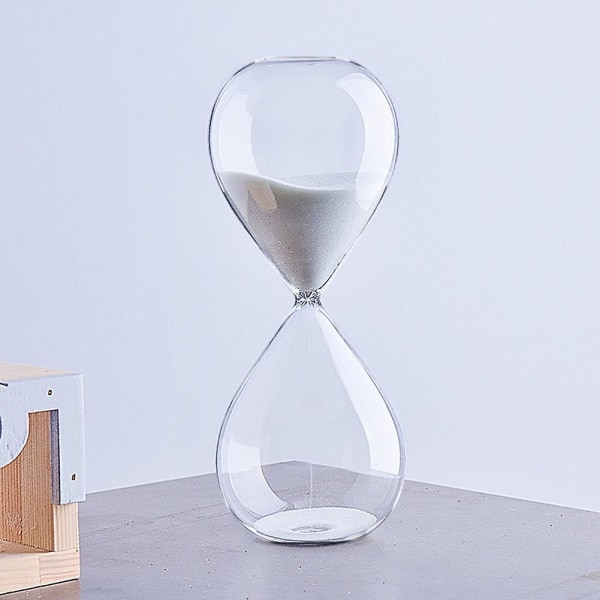 5/30/60 minuter Rund Sand Timer Personlighet Glas Timglas Ornament Nyhet Tidshanteringsverktyg White 30 Minutes