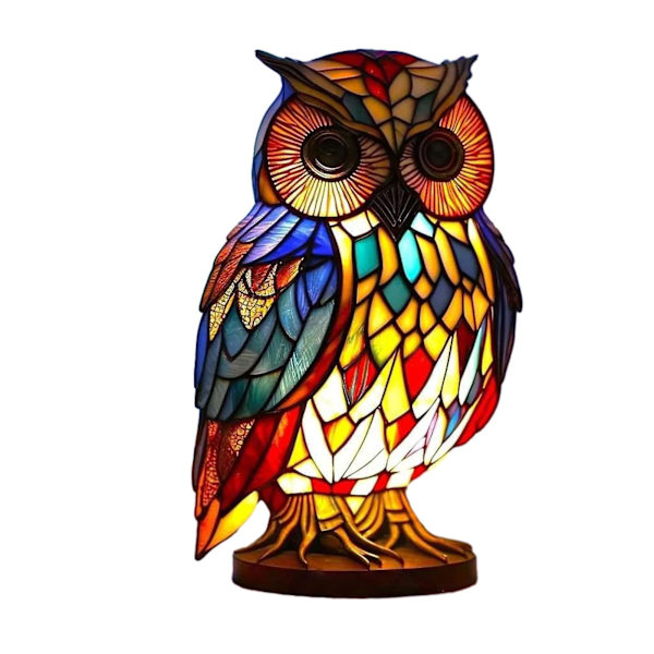 Mode-Dyr Skrivebordslampe Stilfuld Glødende Bordpynt Kompatibel Med Hjem Soveværelse -ES owl
