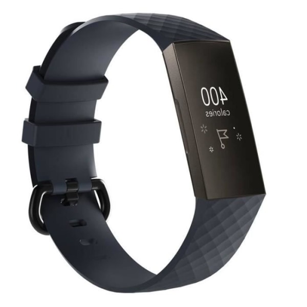 (L)Ersättningsband för watch i silikon för Fitbit Charge 3 Fitness Activity 3-Rock Blue
