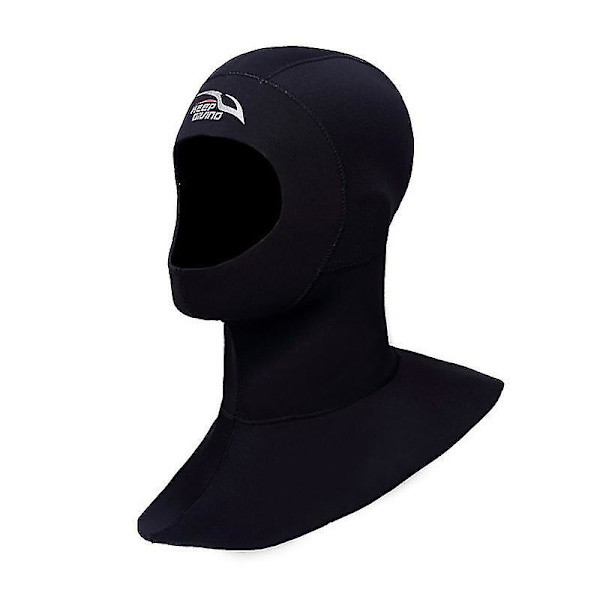 3 mm neopreeni sukellusmyssy olkapäällä, märkäpukuhuppu, snorklaushattu, pääsuoja 2XL