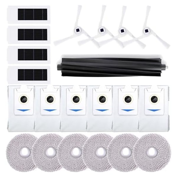 For Ecovacs Deebot X2 Omni/X2 Pro/X2 Robot Støvsuger Tilbehør Rulle Hoved Sidebørste Hepa Filter Moppeklut Deler