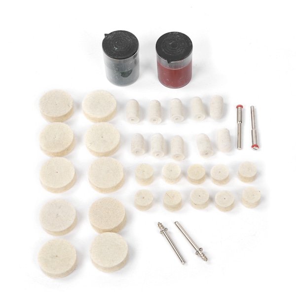 36PCS ullfilt slipning polering hjul dynor kit ullpolering tillbehör