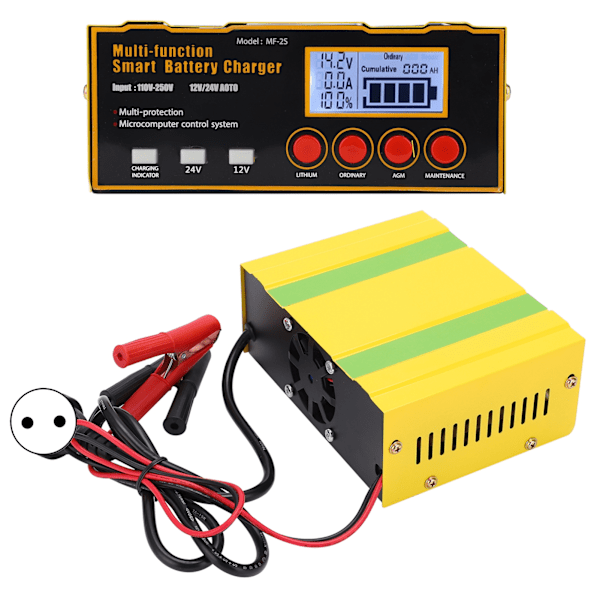 Batterilader Multifunksjonell Automatisk Universell Smart Strømforsyning for Bil MF‑2S AC250VEU Plugg