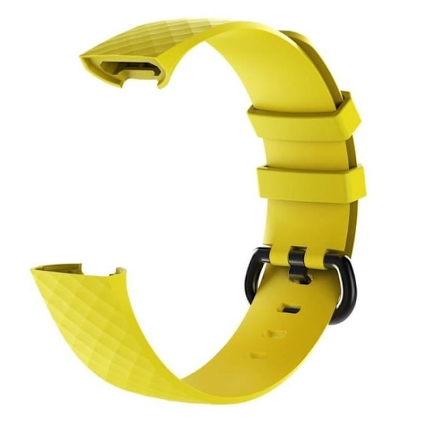 (L)Vaihdava silikoninen watch ranneke Fitbit Charge 3 Fitness Activity 3:lle - Keltainen
