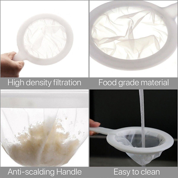 120/200 Mesh Micron Genanvendelig Nylon Finmasket Madsi Filter Ske Køkken