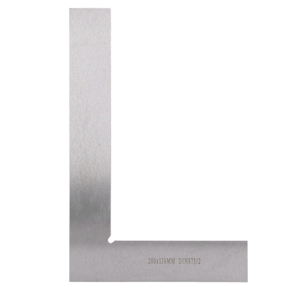 Maskinistvinkel 200x130mm 90 Graders Rät Vinkel Hög Noggrannhet Ergonomisk Kolstål Ingenjörsvinkel Linjal