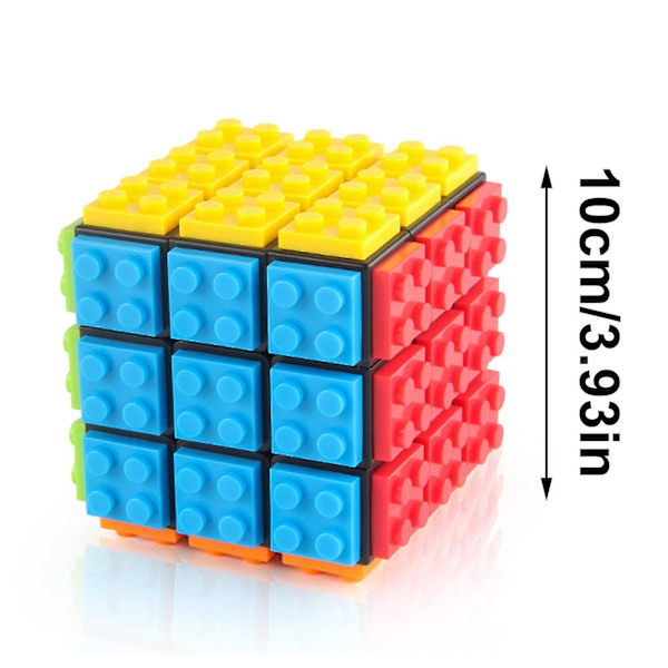 3x3 Build-on Brick Magics Cube Brain Teaser Pussel och klossar till