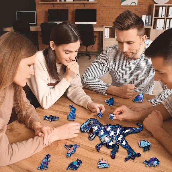 Träpussel Tyrannosaurus 3d pusselbitar Djurform Träpussel