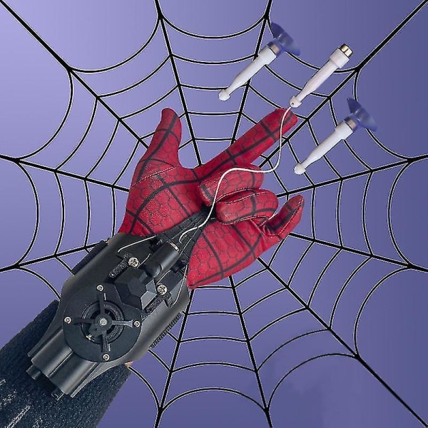 Spiderman Web Shooters Legetøj Wrist Launcher Device Peter Cosplay Tilbehør Rekvisitter Spider-line gaver til børn Dreng