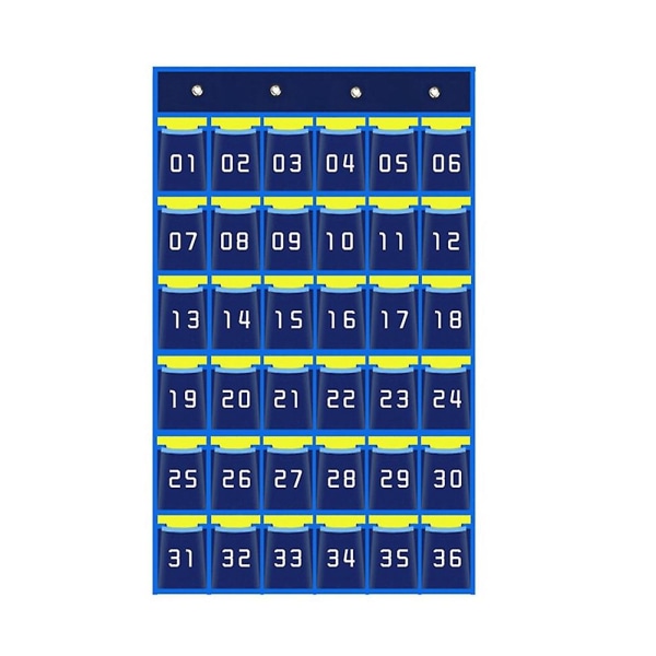 36 numrerade fickor Diagram Mobiltelefon Organizer Hängväska för klassrumskalkylator Mobil