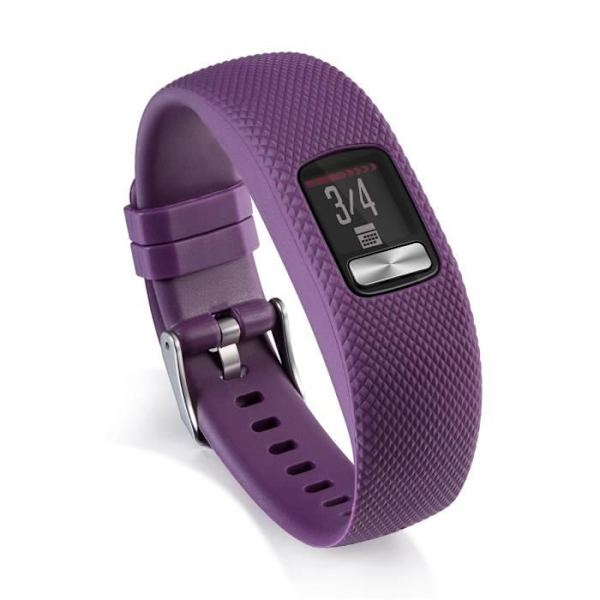 Silikonihihna Garmin VivoFit 4 Fitness Trackerille, suuri violetti