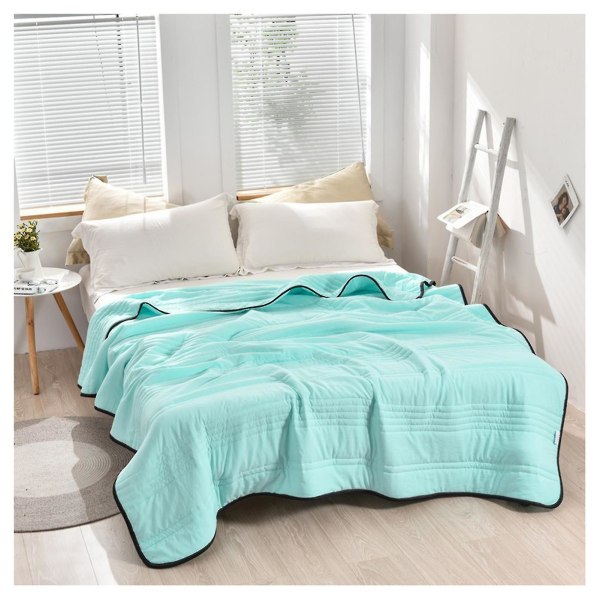 Det ultrakølende tæppe, der er kompatibelt med fuld- og enkeltsenge. Ultrabløde, vaskbare tæpper, der er kompatible med voksne børn Yw -ES Water Green 150*200