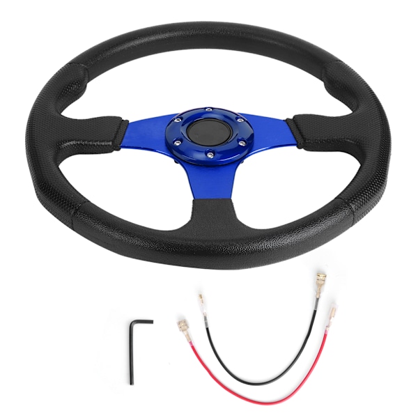350mm/14in Racing Car Sport Styringhjul Dypt Fat 6 Bolter Universell Modifisert TilbehørBlå