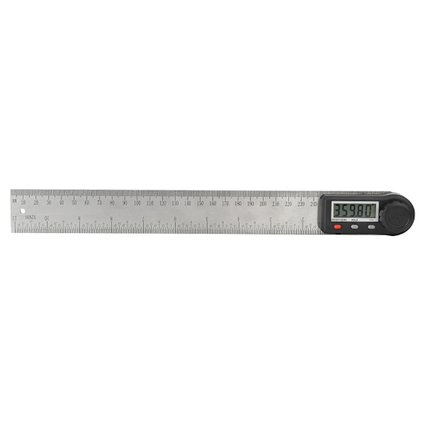 2-in-1 elektroninen digitaalinen kulmamittari 0-360° puuntyöstöviivain monitoimikulmamittari (300 mm)