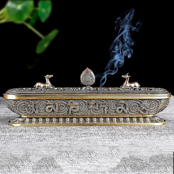 Tibet Røgelsebrænder Antik Håndlavet Røgelsespinde Holder Tehus Hjemmekontor Dekoration Håndværk O -ES