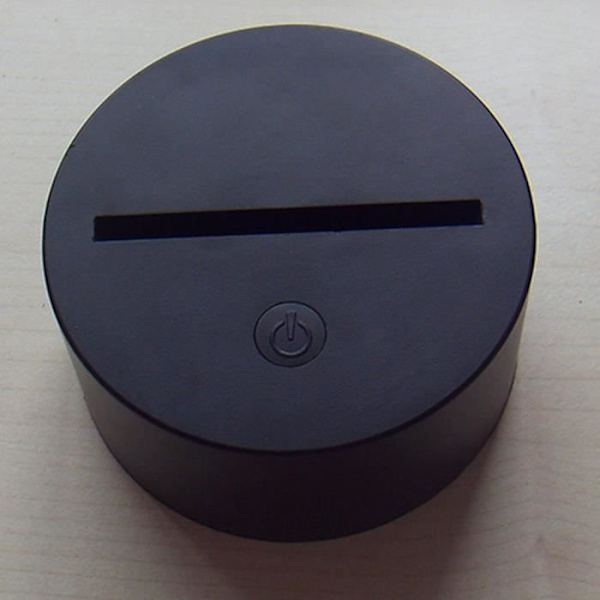 3D Lotus Zen Svart Nattlampe -h