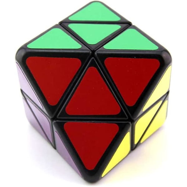 Wabjtam 4-akset Octahedron Speed ​​Cube Puslespil Fire-akset Octahedron Diamond Shape Magic Puzzle Cube -ES