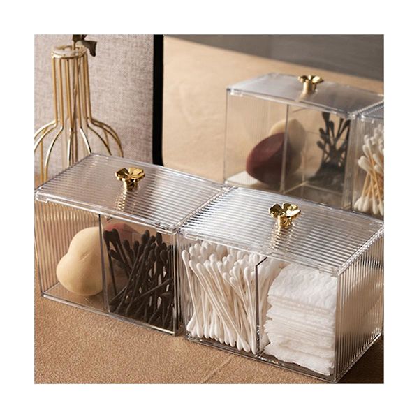 Bomulds Pads Opbevaring Badeværelse Organizer Plastik Bomulds Pinde Holder Tampon Kosmetik
