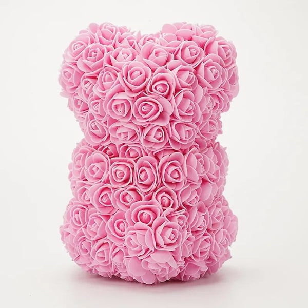 Valentinsdag gave 25cm Rose Bamse Fra Blomster Bjørn Med Blomster Rød Rose Bjørn Pink  Box