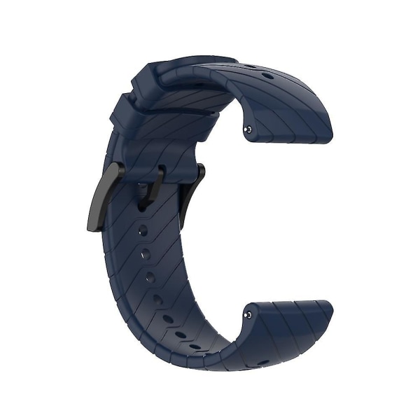 24 mm ersättningssilikon universal klockband Smart watch kompatibelt med Suunto 9 -hg Black